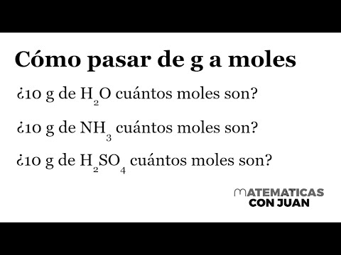 CÓMO PASAR DE GRAMOS A MOLES. Estequiometría