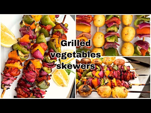 Grilled Vegetables Skewers | Veggie Kabobs Recipe