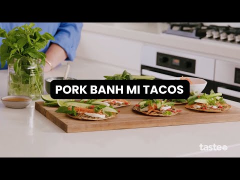 Easy pork bahn mi tacos recipe