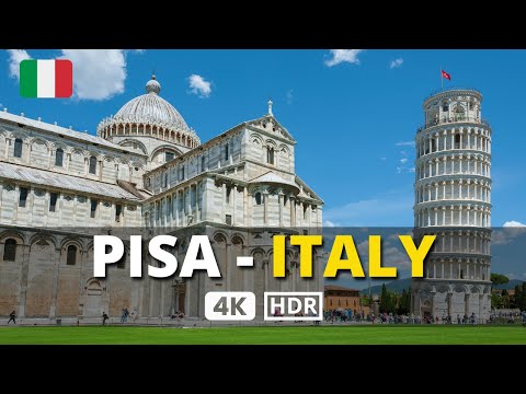 👏🏼 PISA ITALY Walking Tour 4k 60fps HDR (Visiting the Leaning Tower of Pisa) 😍