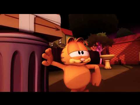 Garfield Throws Nermal in front of a moving van