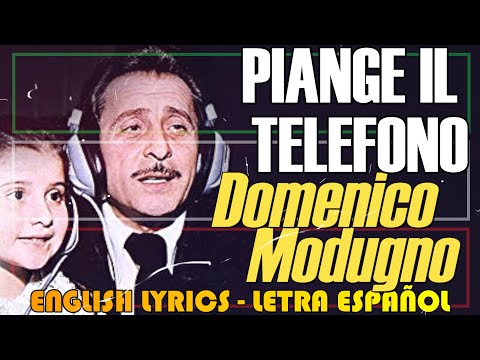 Domenico Modugno - PIANGE IL TELEFONO 1975 (Letra Español, English Lyrics, Testo italiano)