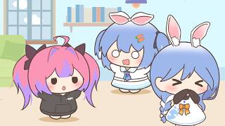 【手描き】いつもと様子が違うぺこらをいじるヴィヴィ【兎田ぺこら/綺々羅々ヴィヴィ/ホロライブ】