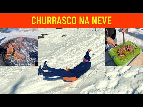 Churrasco brasileiro na neve na casa de montanha Vodiška planina - Eslovênia