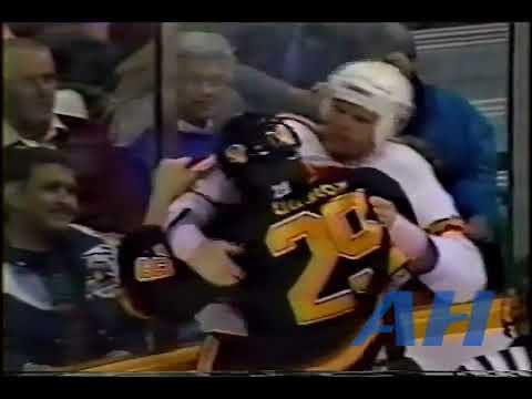 NHL Nov. 14, 1991 Jim Kyte,CGY v Gino Odjick,VCR Calgary Flames Vancouver Canucks