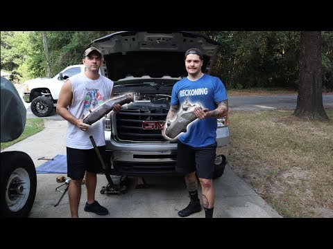 DURAMAX 3 INCH DOWNPIPE INSTALL!