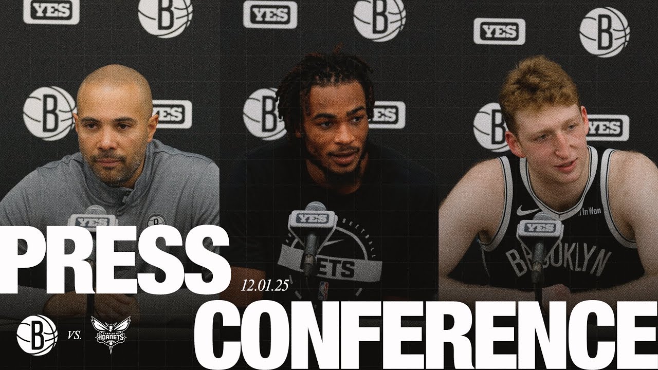 Jordi Fernández, Nic Claxton and Danny Wolf Postgame Press Conferences vs Charlotte