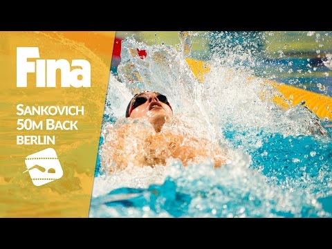 Sankovich made it to the top of the podium in 50m backstroke #2 Berlin