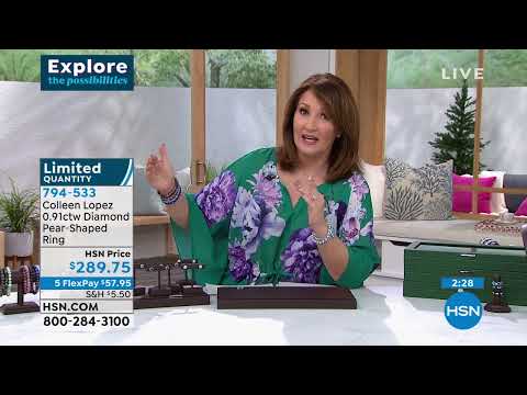 Colleen Lopez Sterling Silver 0.91ctw Diamond PearShaped...