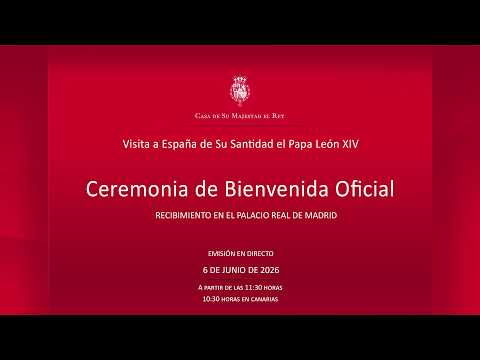 [EN DIRECTO]  Bienvenida al Papa León XIV en el Palacio Real de Madrid
