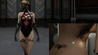 All Twin Robot Cutscenes with Swimsuit and Tattoo Mod