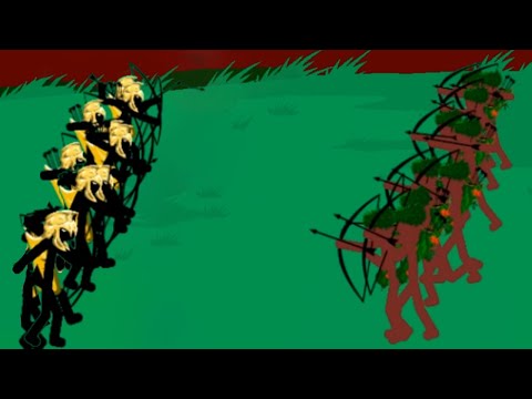 8 Golden Archers vs Woodland Tribe Elite Archidons // Stick War Legacy