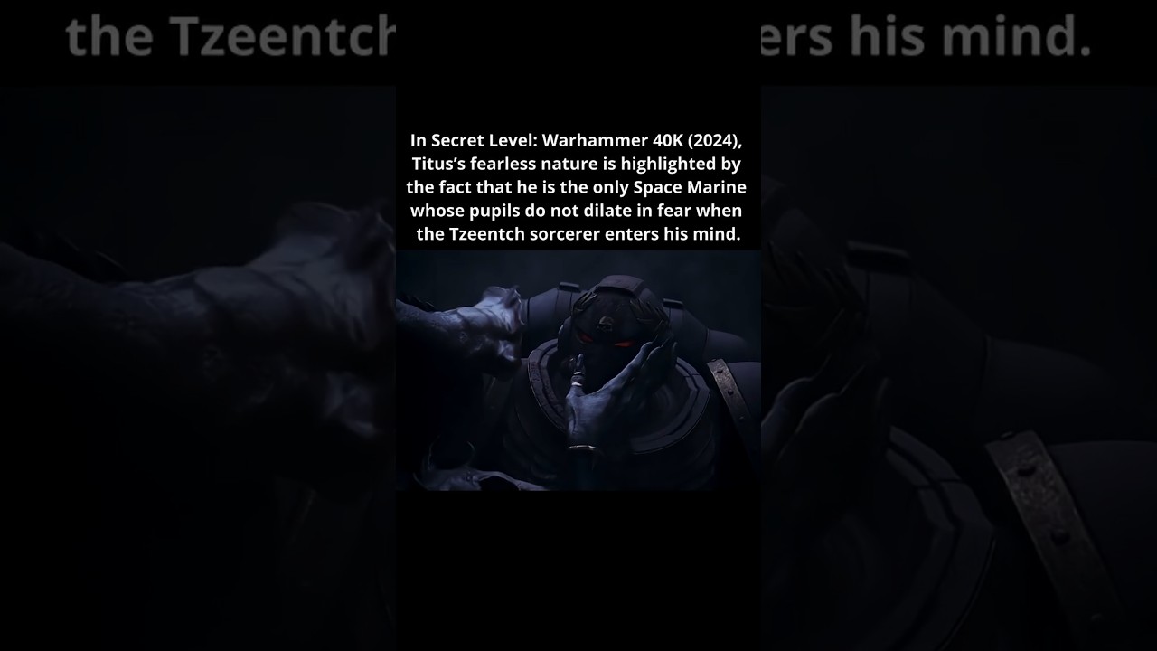In Secret Level: Warhammer 40K (2024), Titus’s fearless nature is highlighted by the fact that he is