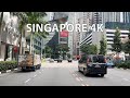 Singapore 4K Tropical Skyline Driving Downtown