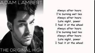 Adam Lambert After Hours Lyrics