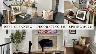 DEEP CLEANING + DECORATING FOR SPRING 2026 | LIVINGROOM & ENTRYWAY RESET & REFRESH #springcleaning