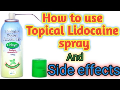 Mint flavored topical anesthetic aerosol spray - bottle