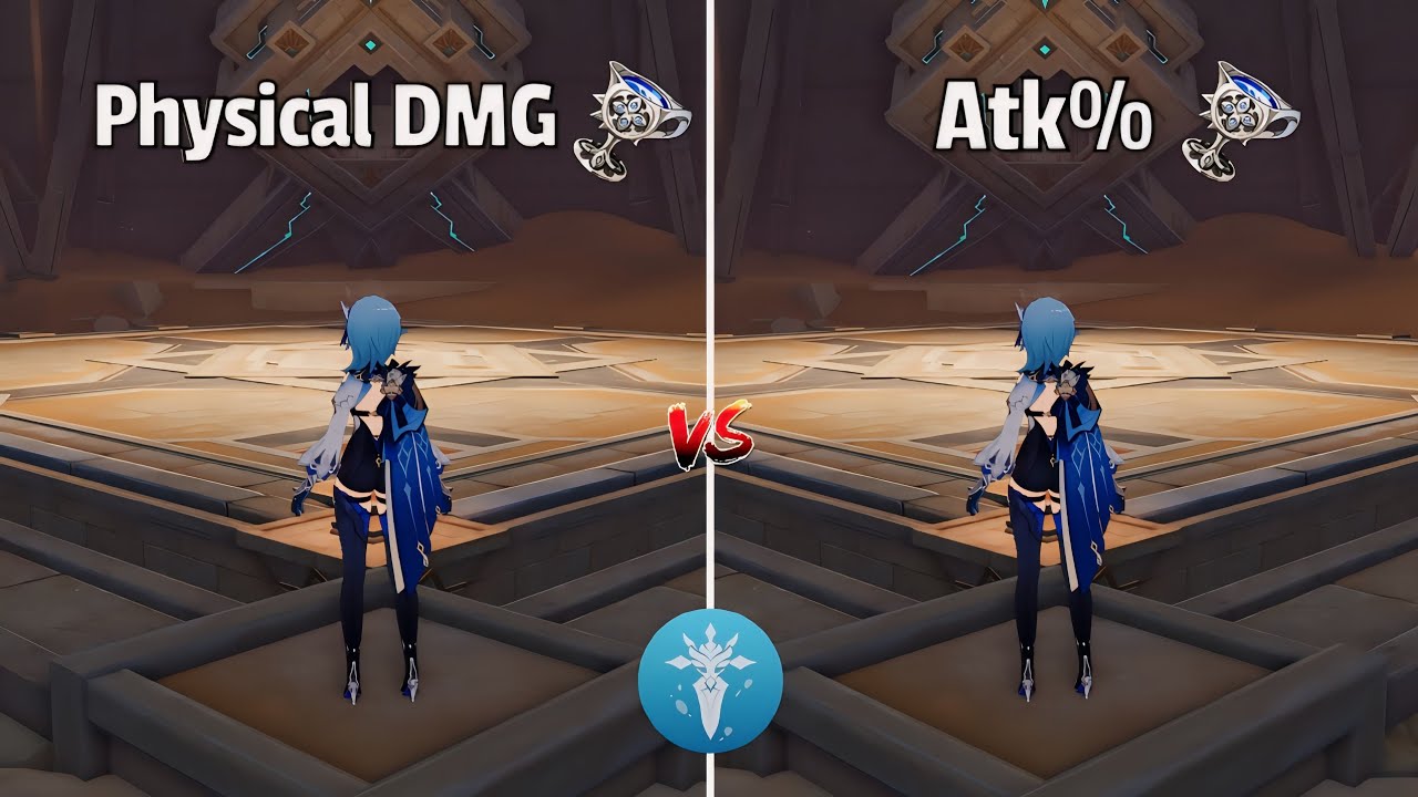 Eula Build - Physical DMG Goblet vs Atk% Goblet Artifacts Comparison - [ Genshin Impact ]