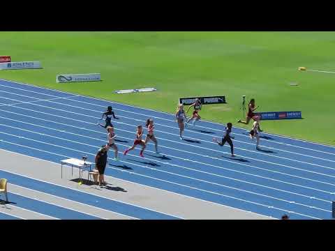 100m U13 Women Final, Australian Junior Championships, QSAC 13 April 2023