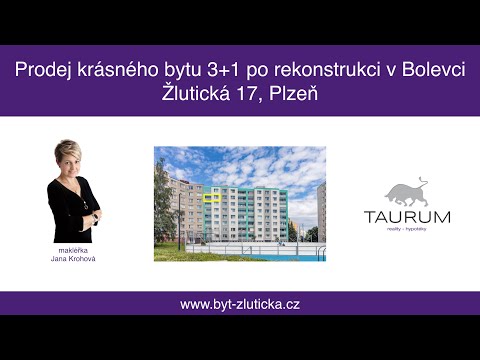 PRODÁNO - Prodej pěkného bytu 3+1 po rekonstrukci v Plzni