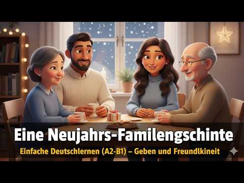 Eine Neujahrs-Familiengeschichte | Einfache Deutschlernen (A2-B1) – Geben und Freundlichkeit