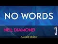 No Words - Neil Diamond (KARAOKE)