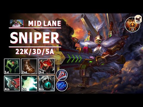 Sniper Mid Lane | 7.31b | Sccc` Pro Sniper Pos 2 Play | Dota 2 Immortal Gameplay