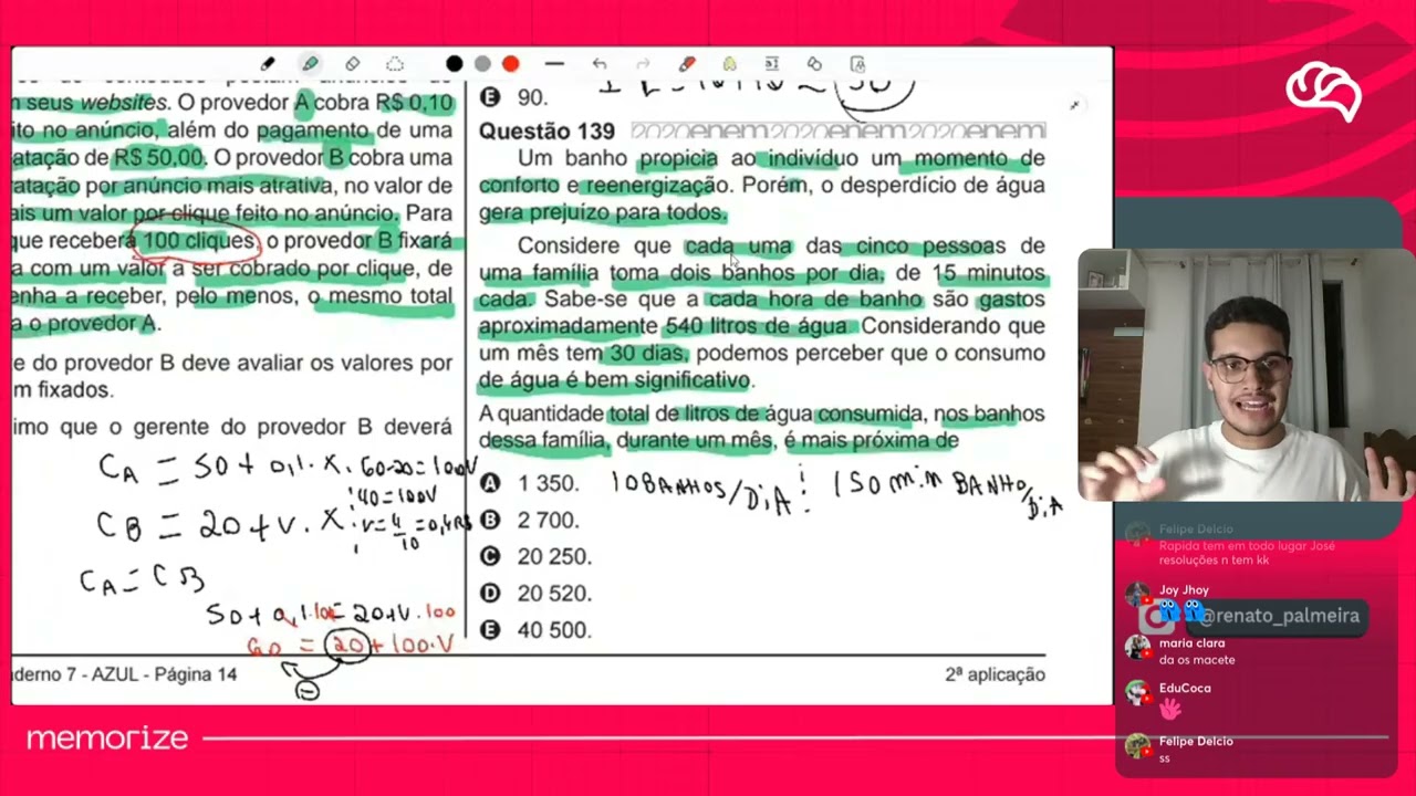 Resolução em Vídeo — Questão 139 ENEM 2020 PPL