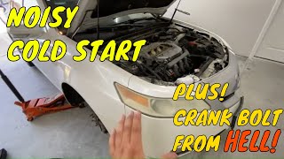 ACURA COLD START TAPPING RATTLE NOISE / CRANK BOLT REMOVAL