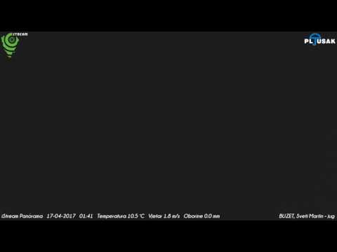 Buzet, Sveti Martin - jug 16-04-2017 Night HD TimeLapse