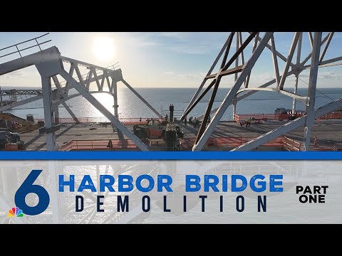 Demolition starts for the Old Harbor Bridge