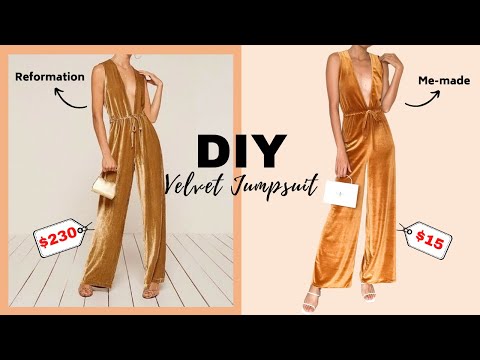DIY Velvet Jumpsuit - Reformation inspired - Party...