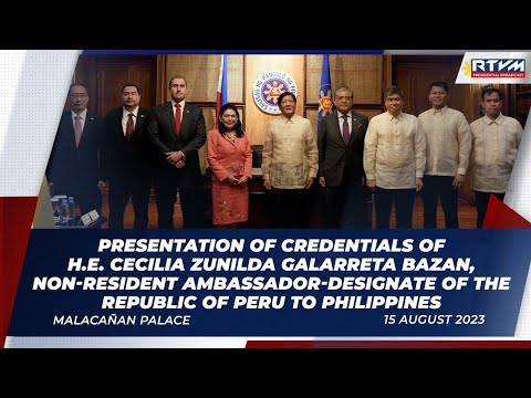 Presentation of Credentials: Ambassador-Designate Cecilia Zunilda Galarreta Bazan (Non-Resident)