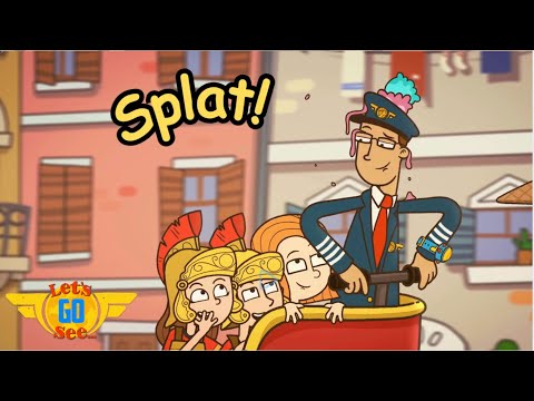 ✈️Explore Rome 🇮🇹 and see why Pilot Ollie has an ice cream 🍦on his head! | Let's Go See - Kingdom Kids Zone, Little Learners - Let's Go See