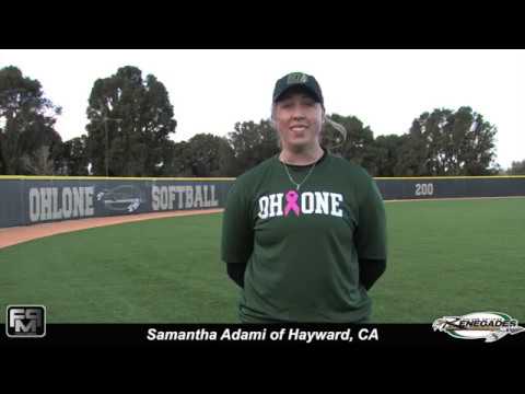 Samantha Adami - Ohlone Junior College Sophomore - Power Hitting, First Base Softball Skills Video