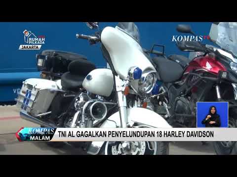 TNI AL Gagalkan Penyelundupan 18 Motor Harley Davidson