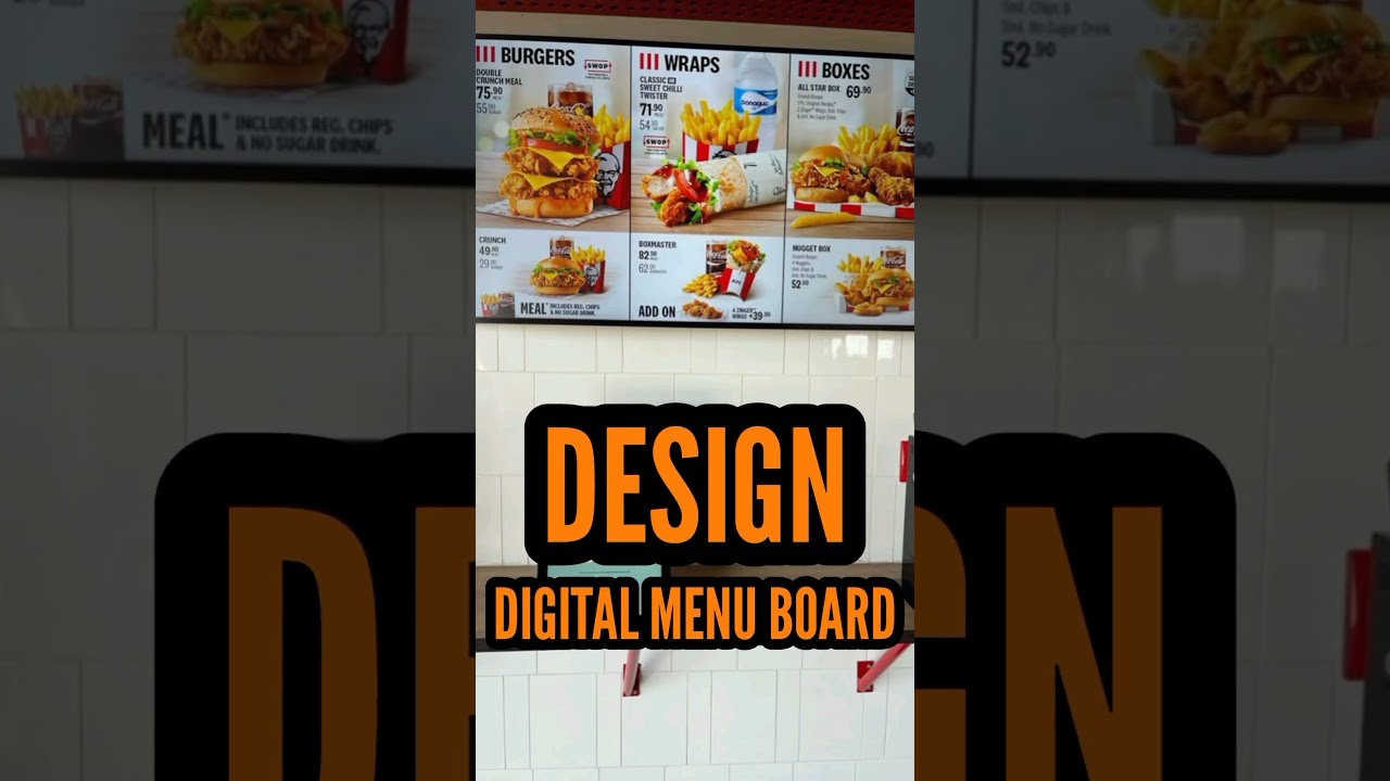Design Digital Menu Boards, Animated Restaurant Menu, Flyer, Printable Menus