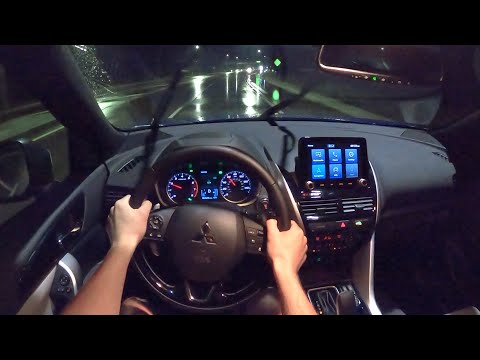 2022 Mitsubishi Eclipse Cross - Rainy POV Night Drive (Binaural Audio)