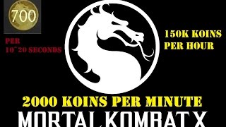 Mortal Kombat X 2000~2500 Koins per minute after patch easy koin farming