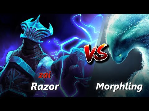 zai offlane Razor vs Morphling/Pudge | First 10 minutes
