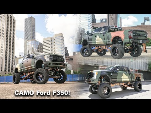 2019 F350 Young Dolph Camo Themed with A 20 INCH lift kit with 42 inch tires on 24s in Houston!