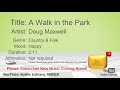 New Free Music 2018 A Walk In The Park Doug Maxwell Country Folk Happy YouTube Audio Library BGM
