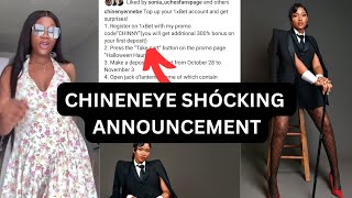 CHINENYE NNEBE drops a SHÓCKING ANNOUNCEMENT