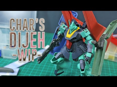 HGUC シャルのディジェ【キットバッシュWIP Pt.2 (HGUC Char's Dijeh [Kitbash WIP Pt.2])
