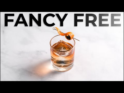 How to make a Fancy Free cocktail recipe - Old Fashioned cocktail variation