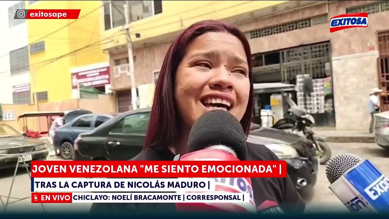 🔴🔵 Joven venezolana "Me siento emocionada" tras la captura de Nicolás Maduro