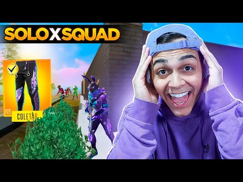 USEI A NOVA CALÇA ANGELICAL ROXA NO RUSHADÃO SOLO VS SQUAD!! FREE FIRE MOBILE