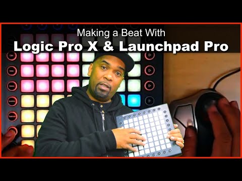 Making a Beat | Logic Pro X | Novation Launchpad Pro | Chord Trigger | Alchemy 808 Bass