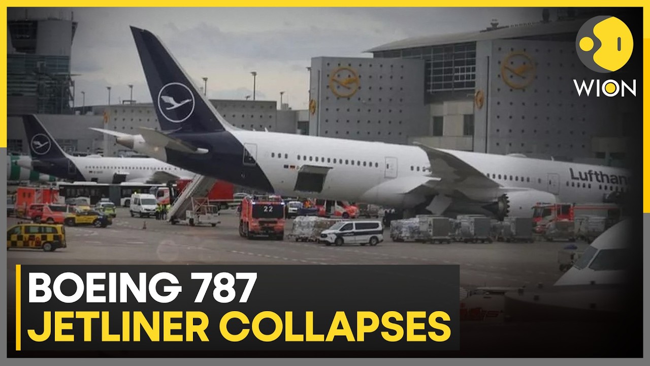 Boeing 787 Jetliner Collapses at Frankfurt Airport; Several Injured | WION News