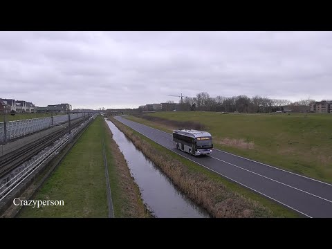 Nieuwe Hybride bus RET nabij Berkelseweg langs HSL in 2020